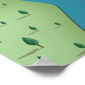 Jekyll Island Georgia USA-kaart Poster (Hoek)