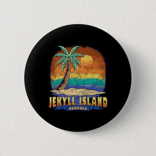 Jekyll Island Georgia verontruste souvenir Ronde Button 5,7 Cm (Voorkant)