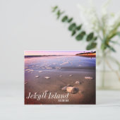 Jekyll Island Georgia Zand Dollar Beach Briefkaart (Staand voorkant)