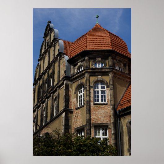 Jelenia Góra Architectuurprint - Rode Dak Torentje Poster (Voorkant)