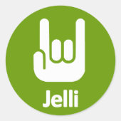 Jelli Sticker - Rock Hands (Voorkant)