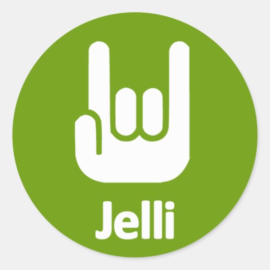 Jelli Sticker - Rock Hands (Voorkant)