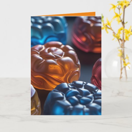 Jellied Candy Fun Kaart (Gele Bloem)