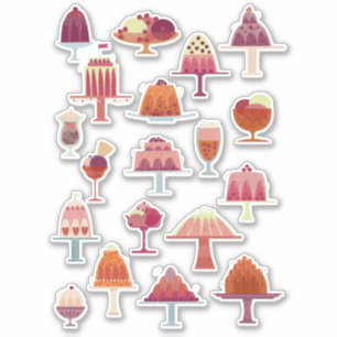 Jellies en ijs dessert sticker