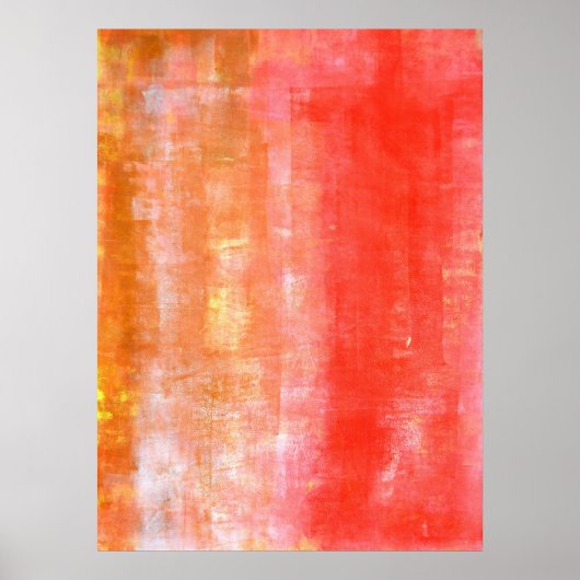 "Jello" Coral Abstract Art Poster (Voorkant)