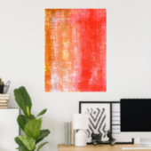 "Jello" Coral Abstract Art Poster (Thuiskantoor)