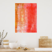 "Jello" Coral Abstract Art Poster (Keuken)