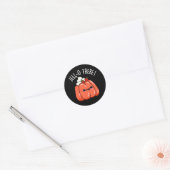 Jello Daar Grappig Sinaasappel Jello Pun Dark BG Ronde Sticker (Envelop)