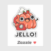 Jello Grappige Jello op telefoon woordspeling Sticker (Vel)