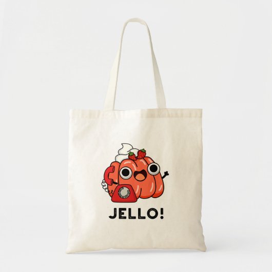 Jello Grappige Jello op telefoon woordspeling Tote Bag (Voorkant)