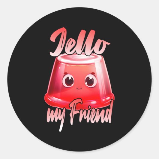 Jello Mijn Vriend Ronde Sticker (Voorkant)