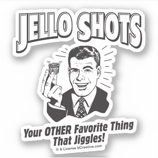 Jello Shots: Andere favoriete dingen Sticker (Voorkant)