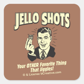 Jello Shots: Andere favoriete dingen Vierkante Sticker
