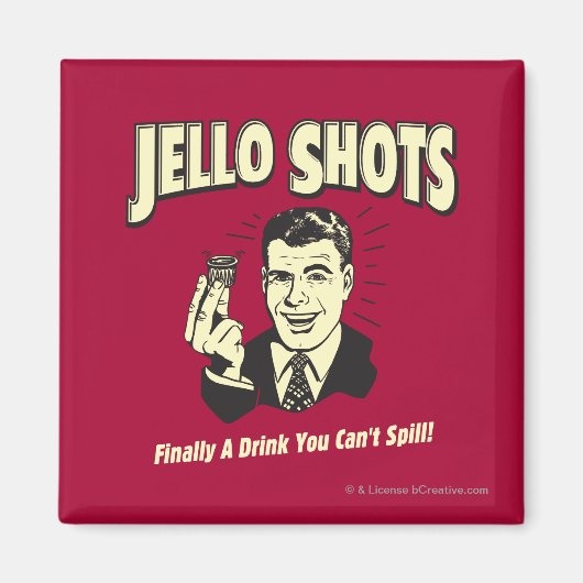 Jello Shots: Drink dat je niet kunt morsen Magneet (Voorkant)