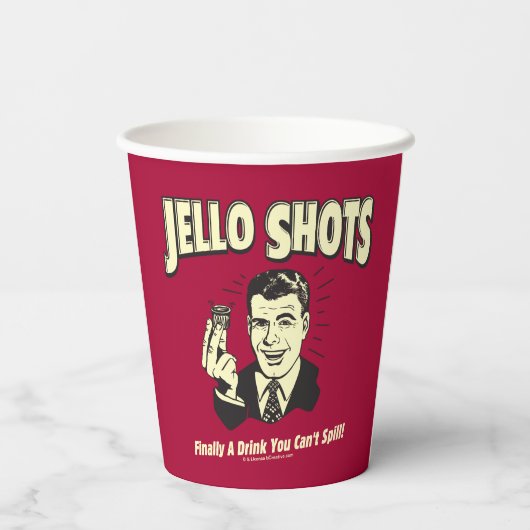 Jello Shots: Drink dat je niet kunt morsen Papieren Bekers (Achterkant)