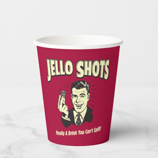 Jello Shots: Drink dat je niet kunt morsen Papieren Bekers (Voorkant)