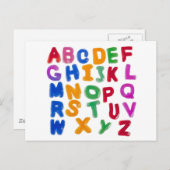 Jelly alphabets briefkaart (Voorkant / Achterkant)