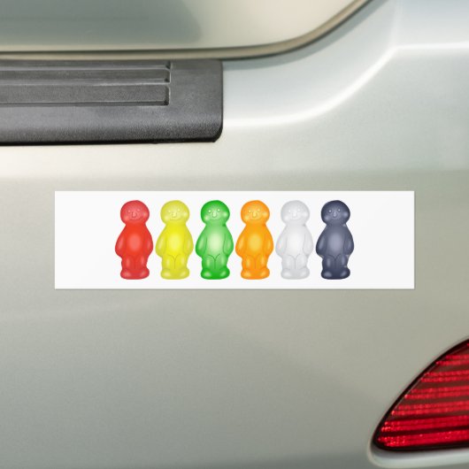 Jelly Babies Bumpersticker (Op auto)