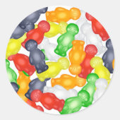 Jelly Babies Ronde Sticker (Voorkant)