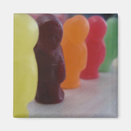 Jelly baby's op parade magneet (Voorkant)