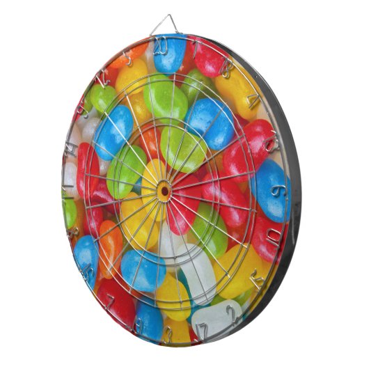 Jelly Bans, regenboogkleurig en zoet Snoep Dartbord (Voorkant Rechts)