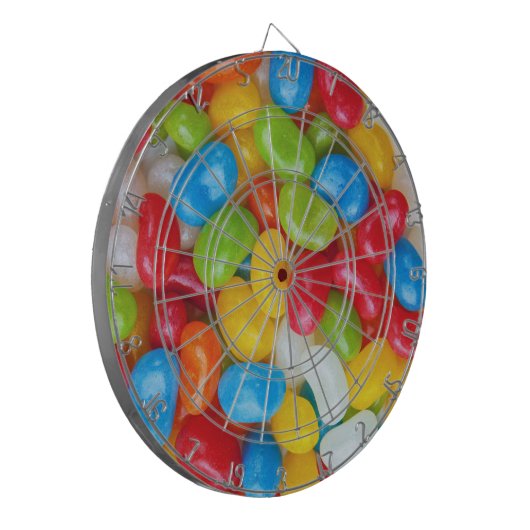 Jelly Bans, regenboogkleurig en zoet Snoep Dartbord (Voorkant Links)