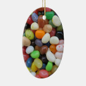 Jelly Bean Black blue green Snoep Texture Sjabloon Keramisch Ornament (Rechts)