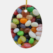 Jelly Bean Black blue green Snoep Texture Sjabloon Keramisch Ornament (Voorkant)