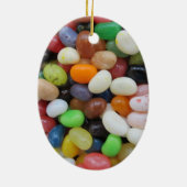 Jelly Bean Black blue green Snoep Texture Sjabloon Keramisch Ornament (Achterkant)