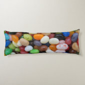 Jelly Bean Black blue green Snoep Texture Sjabloon Lichaamskussen (Achterkant)