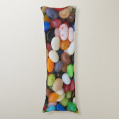 Jelly Bean Black blue green Snoep Texture Sjabloon Lichaamskussen (Voorkant Verticaal)