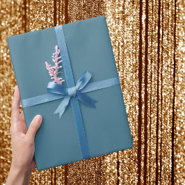 Jelly Bean Blue Solid Color Cadeaupapier
