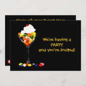 Jelly Bean Cocktail Invitation - Multi Use Party Kaart (Voorkant / Achterkant)