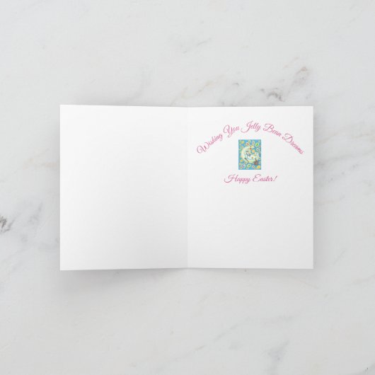 JELLY BEAN DREAMS EASTER BUNNY NOTE KAART Verse (Binnen)