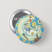 JELLY BEAN DREAMS EASTER BUNNY RABBIT BUTTON Round (Voorkant /achterkant)