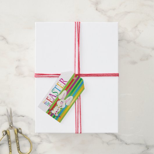 Jelly Bean Easter Bunny Cadeaulabel (Met Touw)