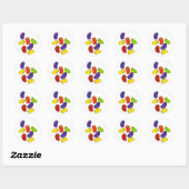 Jelly Bean Easter Pride Rainbow Snoep Jellybeans Ronde Sticker (Vel)