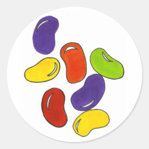 Jelly Bean Easter Pride Rainbow Snoep Jellybeans Ronde Sticker