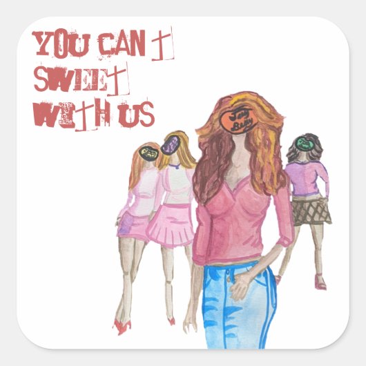 Jelly Bean Girls Sticker (Voorkant)