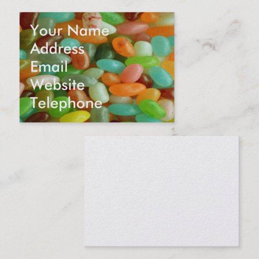 Jelly Bean green Visitekaartje (Voorkant / Achterkant)