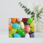 Jelly Bean Happy Birthday Briefkaart (Staand voorkant)