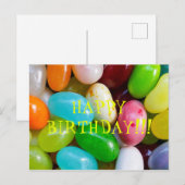 Jelly Bean Happy Birthday Briefkaart (Voorkant / Achterkant)