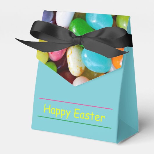 Jelly Bean Happy Easter Tent Favor Box Bedankdoosjes (Voorkant Zijde)