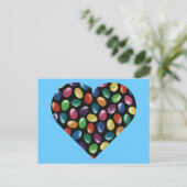 Jelly Bean Heart Briefkaart (Staand voorkant)