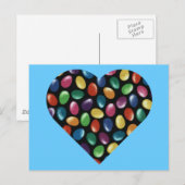 Jelly Bean Heart Briefkaart (Voorkant / Achterkant)
