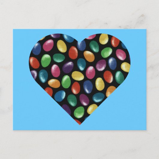 Jelly Bean Heart Briefkaart (Voorkant)