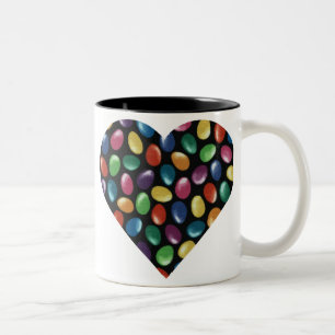 Jelly Bean Heart Tweekleurige Koffiemok