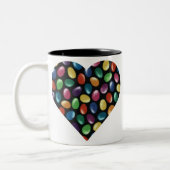 Jelly Bean Heart Tweekleurige Koffiemok (Links)