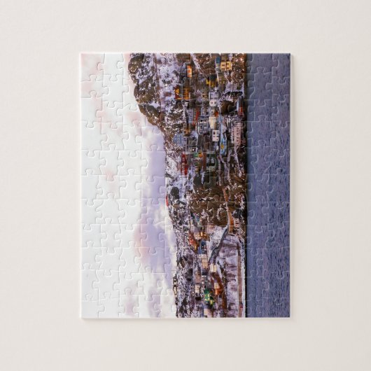 Jelly Bean Houses geschilderd door zonneschijn Legpuzzel (Verticaal)