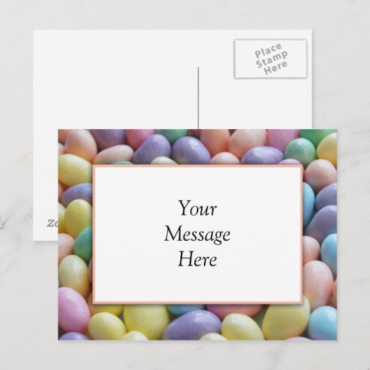 Jelly Bean Invitation Template Briefkaart (Voorkant / Achterkant)
